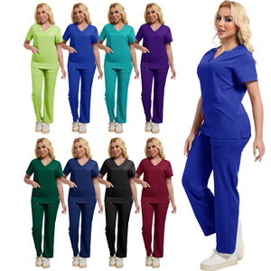 Set di Uniformi Mediche Elasticizzate in 4 Direzioni <span class=keywords><strong>per</strong></span> Donne, Camici Chirurgici <span class=keywords><strong>per</strong></span> Dottori e <span class=keywords><strong>Infermiere</strong></span> - Product Image 6