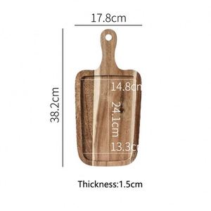 Planche à pizza en bois en promotion, assiettes rondes pour steak, assiettes de table pour la cuisine - Product Image 2