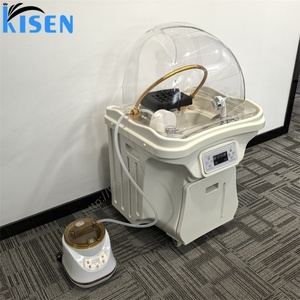 Kisen Hot Selling Factory Direct-sale Shampoo Basin Two Tanks System <b>Led</b> <b>Light</b> Design Removable Adjustable Hair Wash Sink - Product Image 5