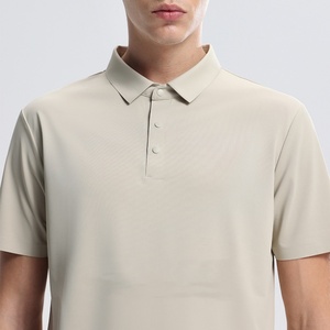 T-shirt d'été en coton tricoté 100 % respirant et à séchage rapide pour homme, haut de randonnée extérieur infroissable pour activités sportives - Product Image 2
