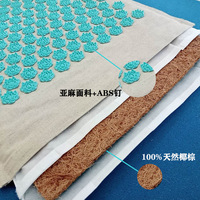 Récupération de la thérapie par le lin naturel biologique Ensemble de tapis d'acupression d'oreiller à pointes de haute qualité