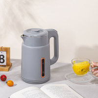 Nouveautés Bouilloire Électrique Mécanique en Plastique Gris 1500W 1.7L 220V pour Usage Domestique et Hôtelier, Arrêt Automatique, Ébullition Rapide
