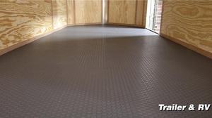 Échantillon gratuit de tapis de sol en TPO personnalisé de 1 à 5 mm, 100 % imperméable, en rouleau pour véhicules, remorques de fret - Product Image 6