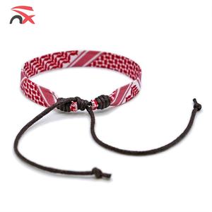 Braccialetto con fiocco in fiocco con bandiera palestinese regolabile kefiah - Product Image 6