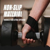 Vente en gros de bracelets de fitness élastiques avec logo personnalisé sangles d'haltères pour le sport et l'entraînement avec bandes auto-agrippantes pour l'haltérophilie