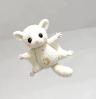 Peluche chauve-souris mignonne de petite taille, jouet en peluche réaliste chauve-souris blanche, porte-clés en peluche chauve-souris
