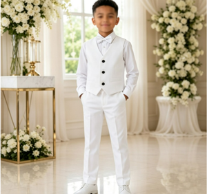 Set di Abbigliamento Elegante per Ragazzi Taglia 90-170cm Colore Bianco - Product Image 6