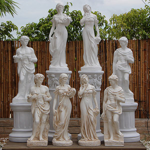 Ensemble de statues de <span class=keywords><strong>déesses</strong></span> <span class=keywords><strong>et</strong></span> de <span class=keywords><strong>dieux</strong></span> grecs classiques, sculpture de jardin en fibre de verre pour la décoration de villa - Product Image 2