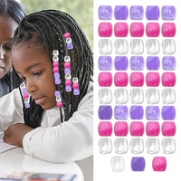 Lot de 45 perles pour cheveux en gros par sac, accessoires de décoration pour tresses synthétiques, bijoux pour tresses, perles pour dreadlocks