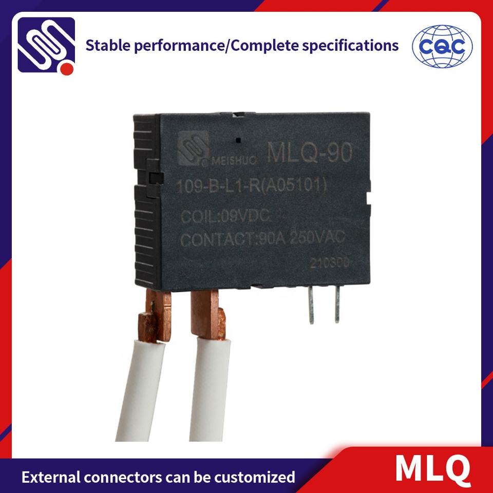 For Meishuo MLQ-90-109-B-L2-R NC Micro Double Coil Smart Meter Relay Miniature 9V DC 90A 250VAC Mechanical Latching Relay High
