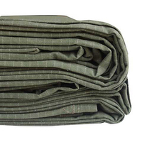 Toile de chanvre enduite de cire imperméable professionnelle 500 g/m², rouleau de tissu de bâche verte