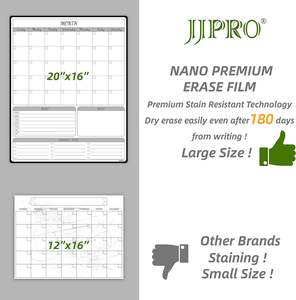 Ensemble d'aimants de réfrigérateur pour planificateur mensuel personnalisable avec marqueurs effaçables à sec et calendrier <span class=keywords><strong>magnétique</strong></span> effaçable à sec pour la planification des <span class=keywords><strong>repas</strong></span> - Product Image 3