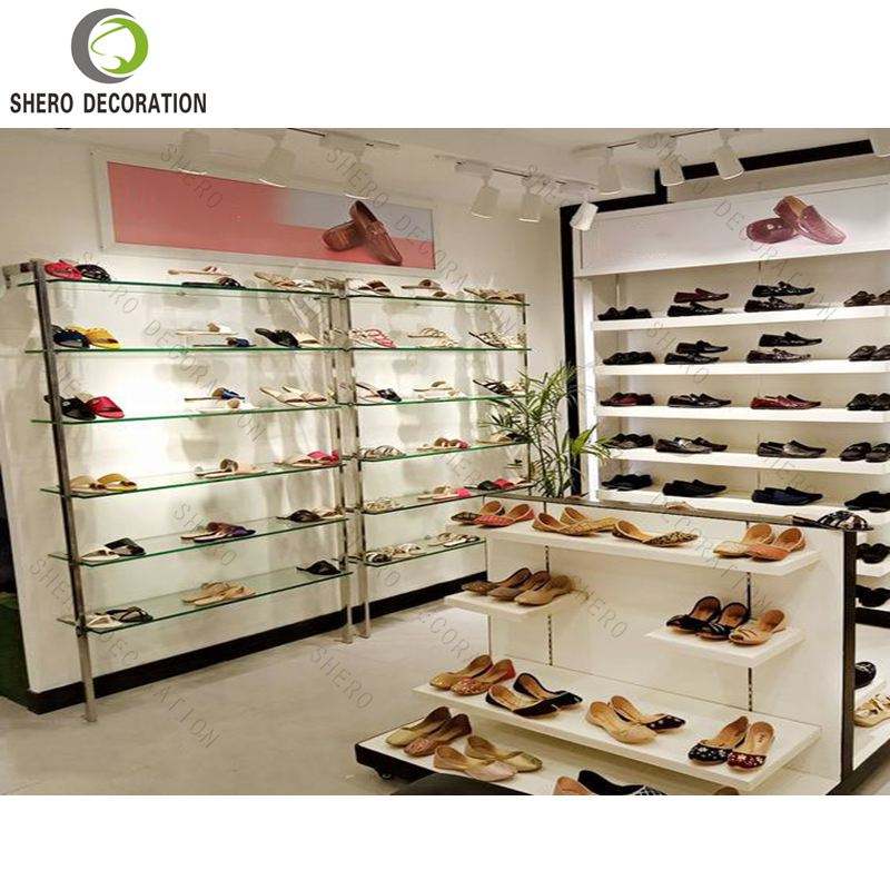 Interior Design Showroom Shoes Display Rack Design Glass Display