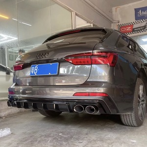 Diffusore Nero Lucido con Texture in Fibra di Carbonio per Paraurti Posteriore <span class=keywords><strong>Audi</strong></span> <span class=keywords><strong>A6</strong></span> S6 C8 2019-2024 - Product Image 5