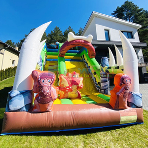 Pripuciama ciuozykla commercial kids bouncing castle jumping house party inflatable stone age <b>slide</b> for outdoor - Product Image 3