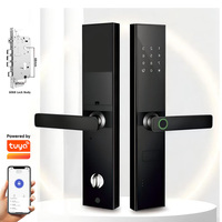 Système intelligent Tuya personnalisable serrure de porte d'hôtel bois/aluminium en alliage de zinc mot de passe/accès par carte stockage de données en nuage WiFi en réseau