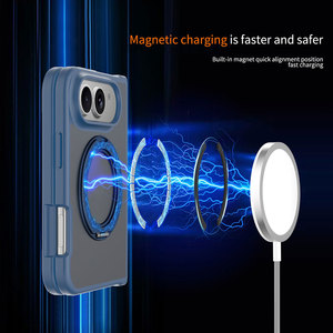 Venta al por mayor de fábrica: Funda ancha mate transparente híbrida de PC y TPU para iPhone 18 Fold con soporte de anillo giratorio de 360 grados OEM/ODM - Product Image 5