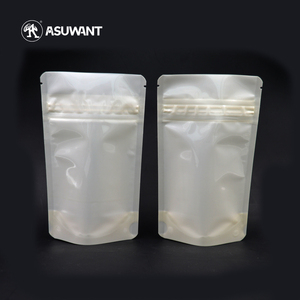 Resealable Stand Up Pouch Mylar Plastic Weed Raw Material Plant Biodegradable Food Packing Bag