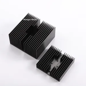कस्टम डिजाइन सीएनसी मिलिंग काला anodized extruded एल्यूमीनियम बाहर निकालना एलईडी स्ट्रीट लाइट गर्मी सिंक heatsink रेडिएटर
