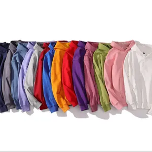 High Quality OEM Plain Heavyweight Fleece Logo Printed Cotton Oversize Custom Unisex Hoodies Mens Plain Hoodies For Custom