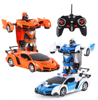 Juguete Genial, Coche Robot 2 en 1, Transformación, Control Remoto, Coche RC, Rotación de 360 Grados con Luz LED Genial, Robot de Batalla