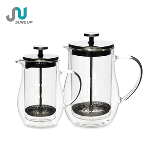 Cafetière à piston transparente <span class=keywords><strong>en</strong></span> <span class=keywords><strong>verre</strong></span> borosilicate de haute qualité, filtre <span class=keywords><strong>en</strong></span> maille à 3 couches 304, bec verseur <span class=keywords><strong>en</strong></span> forme de V, résistante à la chaleur/au froid - Product Image 4