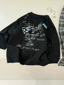 Camiseta de Manga Larga de Algodón para Niños, Primavera 2026, Nuevo Estilo, Estilo Urbano Genial, Top para Niñas, Estilo Coreano, <span class=keywords><strong>Ropa</strong></span> Casual Estampada y Holgada - Product Image 4