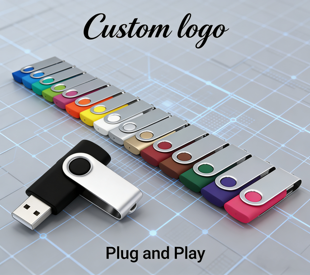 Original High Speed Usb Flash Drive Memory Disk Usb 3.0  Bulk Cheap Swivel Pendrive Custom Logo U Disk