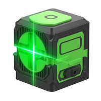 Niveleur laser vert durable à 2 lignes IP54 évalué à 1.5mm/7m de précision garantie de 3 ans de qualité industrielle pour la maçonnerie de menuiserie
