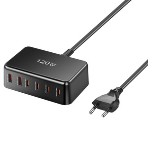 Chargeur de bureau GaN 120W, 6 ports USB C PD, charge rapide, adaptateur multi-ports pour appareils - Product Image 5