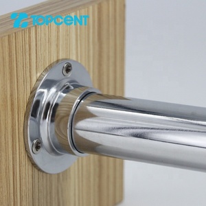 <span class=keywords><strong>Support</strong></span> de rail de <span class=keywords><strong>penderie</strong></span> en chrome pour tube rond de placard - Product Image 5