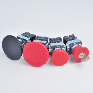 Botón de Paro de Emergencia XB2-BS542, 30mm 40mm 60mm, Cabeza de Hongo Roja, Autobloqueante, 1NO1NC, Metal y Plástico para Máquinas - Product Image 2