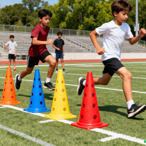 Conos de Fútbol PE 2026 con Diseño de Orificio, Apilables y de Alta Visibilidad |   Entrenamiento de Agilidad para Jóvenes y Adultos, Ejercicios de Fútbol en Interiores y Exteriores - Product Image 1