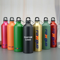 Ranguo Promosyon Hafif Dayanıklı Serigrafi Baskılı Özel Logolu 500ml Çevre Dostu Gıda Sınıfı BPA İçermeyen Alüminyum Spor Matarası