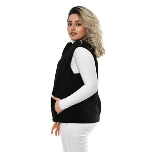 Gilet zippé en polaire noir pour femme Vetre, grandes tailles 38-64 - Product Image 3