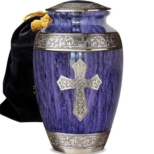 Elegant Engraved Metal Cremation Urn, Brass <b>Memorial</b> Urn for Ashes Durable Funeral <b>Keepsake</b> from Indian Supplier - Product Image 3