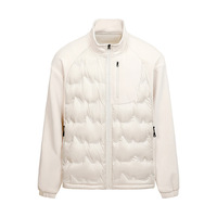 Veste d'hiver pour homme, nouvelle collection automne-hiver, duvet de canard blanc haute performance, rembourrée, zippée, coupe-vent, chaude, col montant, imprimée
