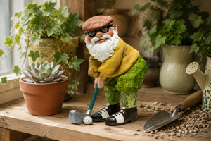 Estatua de Gnomo de Golf de Resina Hecha a Mano, Figura de Gnomo de Jardín Pintada a Mano, Golfista, 25 cm, Decoración Navideña para Exteriores, Regalo para <span class=keywords><strong>el</strong></span> Hogar - Product Image 2