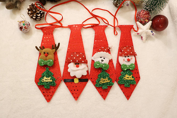 sequin christmas tie