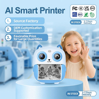 Appareil photo pour enfants S5 AI avec impression vocale, 1300 mAh, thermique sans encre, écran 2,4 pouces, cadeau de Noël, cadeau de vacances, cadeau jouet, OEM