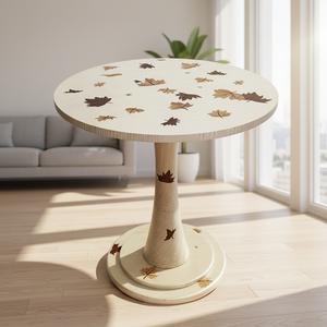 Vintage Round Solid Reclaimed Wood Coffee Table <strong>Rustic</strong> Design Adjustable Height <strong>Living</strong> <strong>Room</strong> <strong>Furniture</strong> - Product Image 4