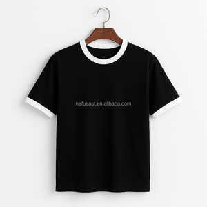 DTF Wholesale Custom Logo Short Sleeve White <strong>Ringer</strong> <strong>T</strong> <strong>Shirt</strong> for <strong>Men</strong> - Product Image 3