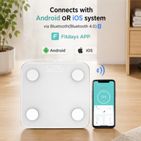 Balance connectée intelligente CE & RoHS OEM 180 kg avec analyse de l'IMC via application pour la perte de poids et la santé
