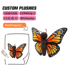 Peluche papillon brodée personnalisée de couleur à votre choix - Peluches animales super douces personnalisables - Product Image 3