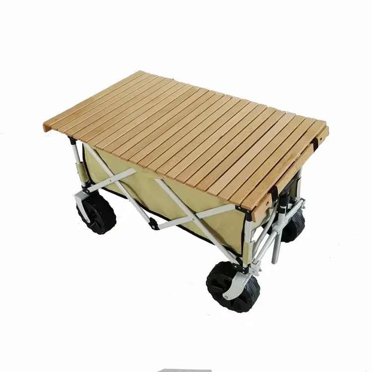 Chariot pliable pour le jardin en plein air, polyvalent, pliable, utilitaire, pliable, chariot de plage, Camping, avec Table