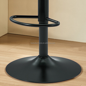 Tabourets de bar pivotants à 360°, hauteur réglable, en cuir, avec base en métal pour îlot de cuisine ou comptoir - Product Image 4