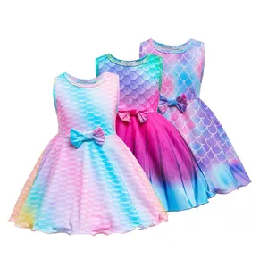 2 3 4 5 6 7 8 Years Childrens' Clothing Girls Teen Little Mermaid Costumes for Halloween Childrens' Dresses Girls Princess Dress