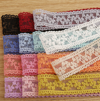Sangle en tissu de 1,38 po de large, écologique, avec dentelle florale brodée, service de couleur Pantone personnalisé, accessoires vestimentaires
