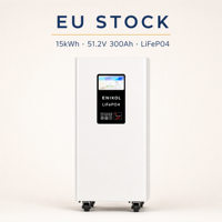 Stock UE Livraison Rapide Batterie Solaire LiFePO4 15kWh 51.2V 300Ah Hors Réseau Stockage d'Énergie Plug & Play