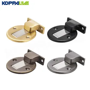 Koppalive indoor bedroom brass hidden door holders floor mounted foot step door stopper toilet hotel door stops